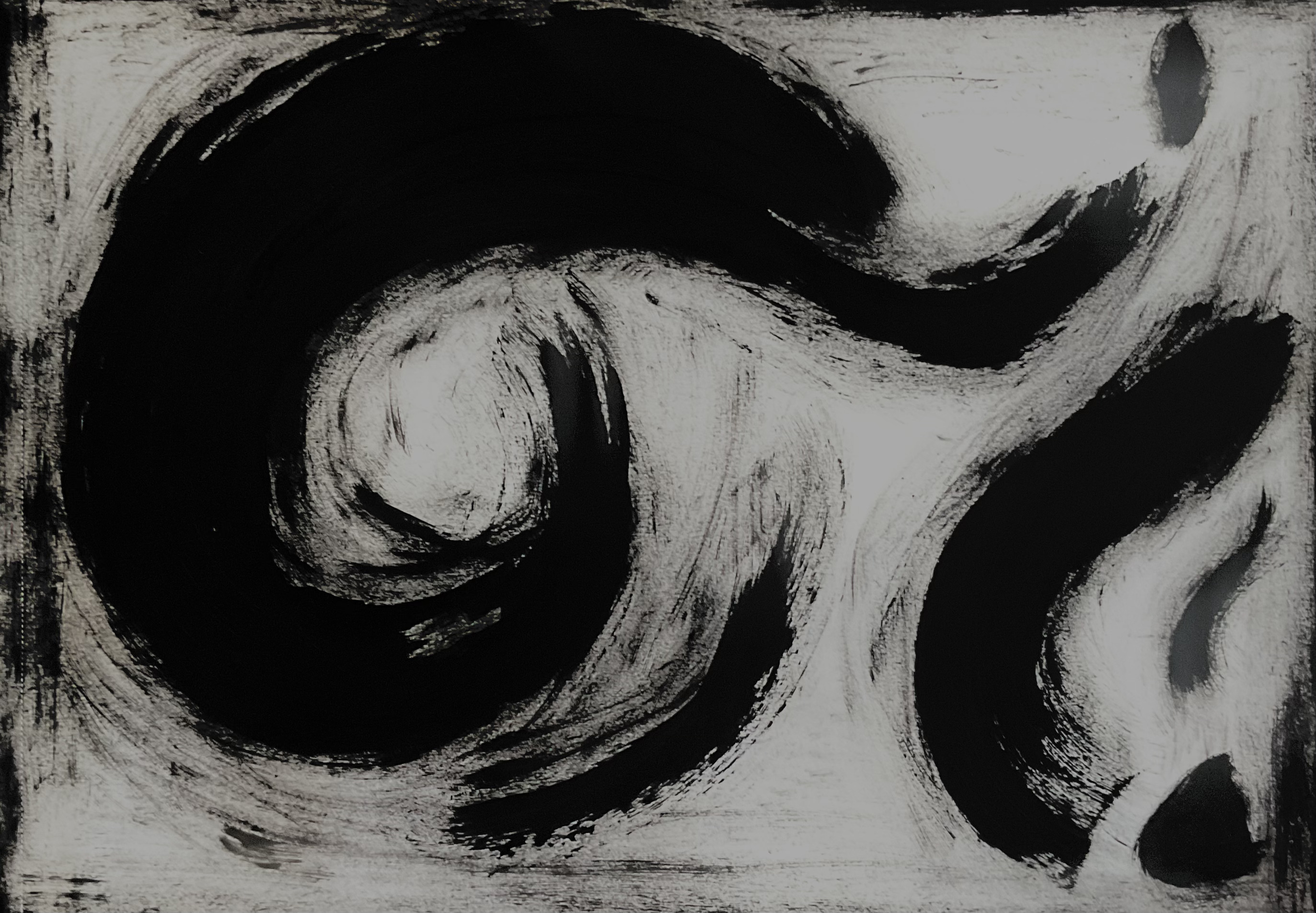 Red cross-shaped canvas arrangement