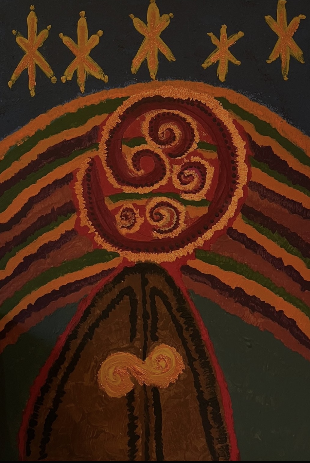 Celtic-inspired triskelion spiral